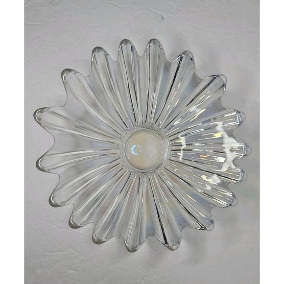 Vintage Federal Iridescent Celestial Sunburst Center Art Glass Bowl 11 3/8" - Picture 2 of 8